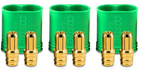 Polarized Bullet Connector, Male, 6.5mm Set